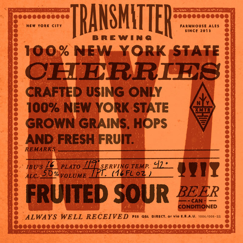 Transmitter NY7 Cherry Sour beer Label Full Size