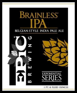 Epic Brainless IPA #68 beer Label Full Size