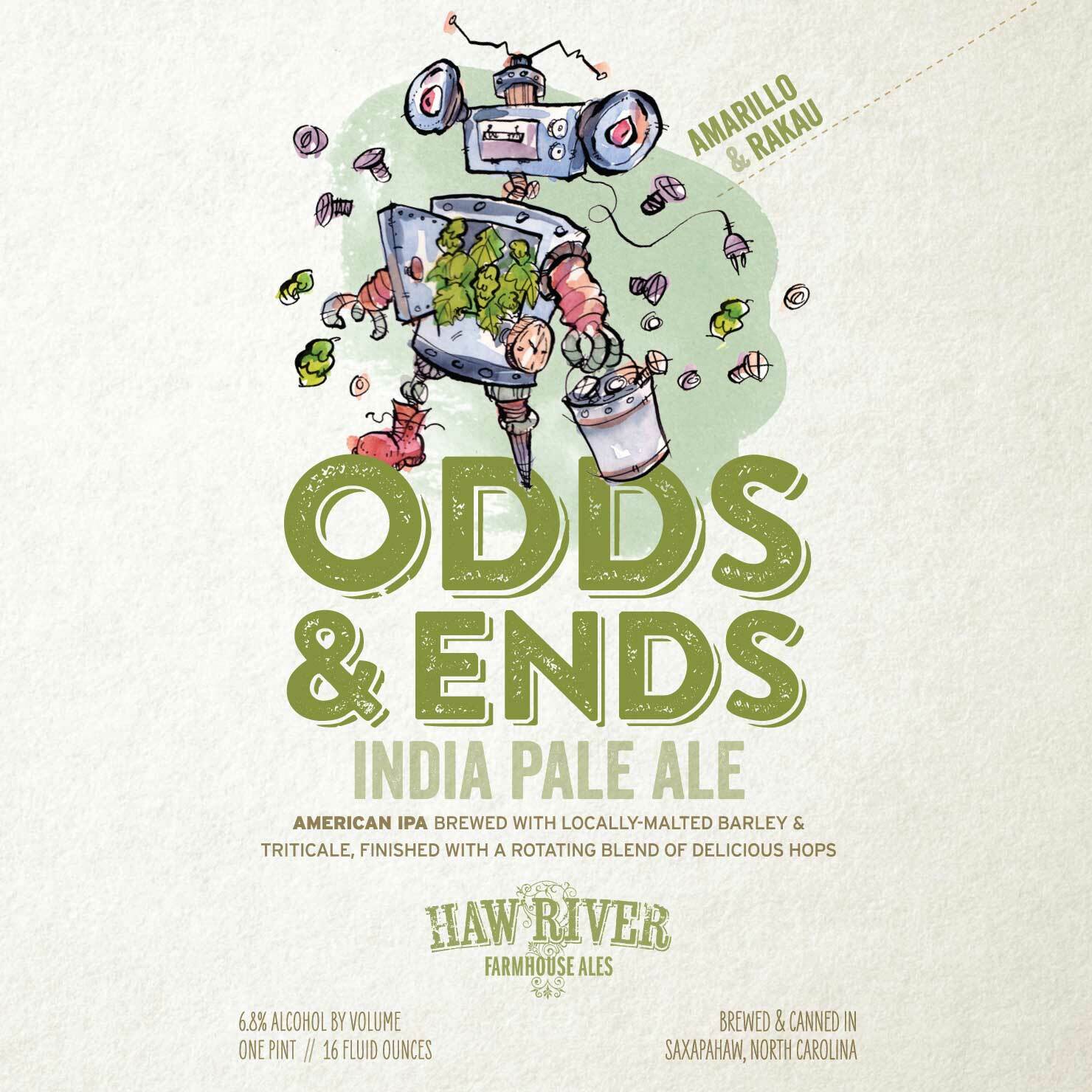 Odds & Ends IPA beer Label Full Size