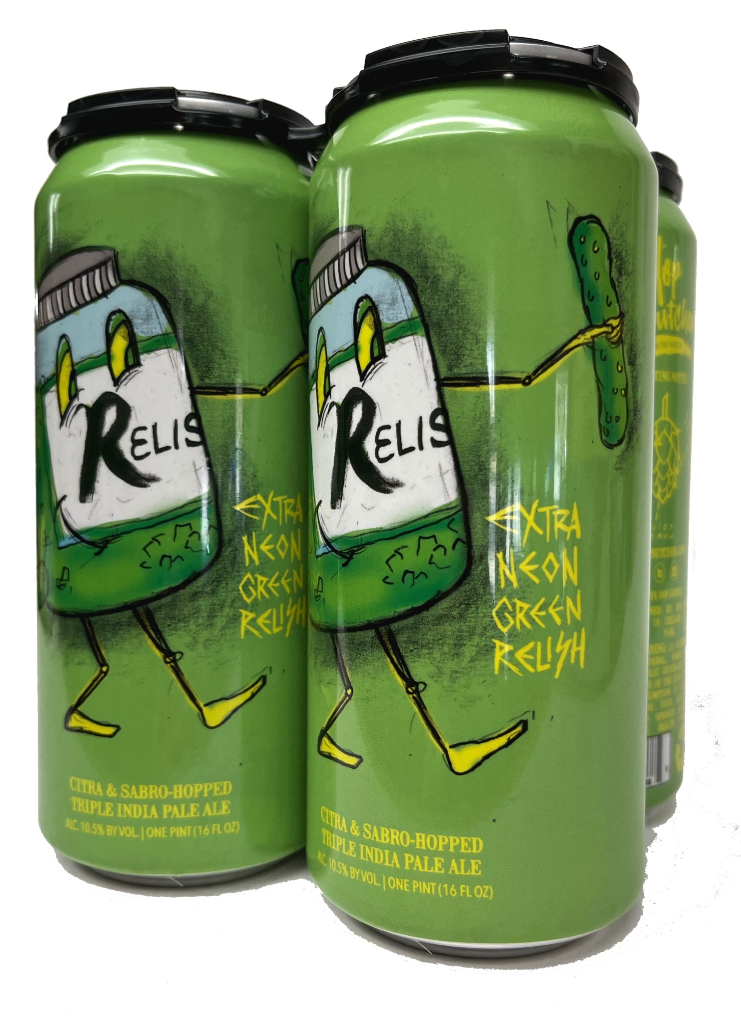 Hop Butcher for the World Extra Neon Green Relish beer Label Full Size
