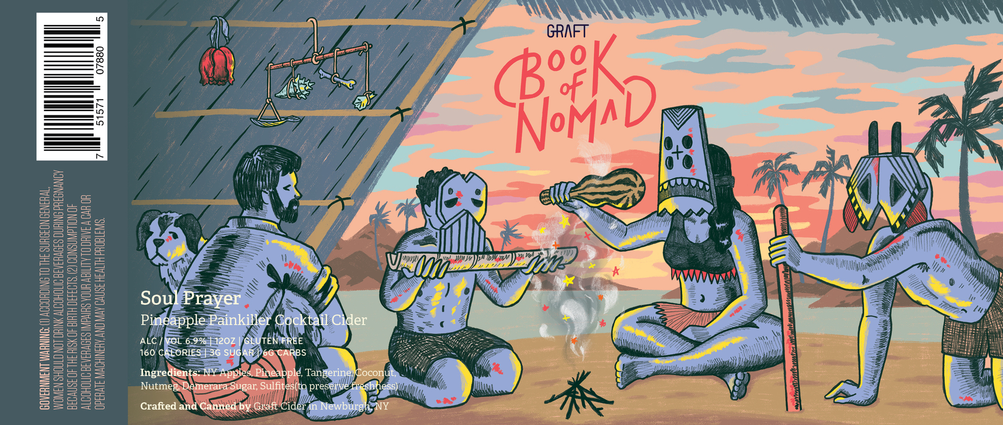 Graft Soul Prayer | Book of Nomad beer Label Full Size