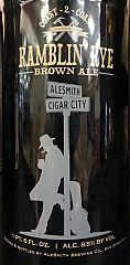 AleSmith + Cigar City Ramblin' Rye beer Label Full Size