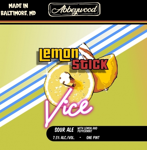 Abbeywood Lemon Stick beer Label Full Size