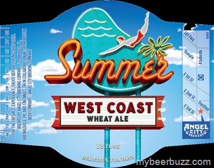 Angel City West Coast Wheat beer Label Full Size