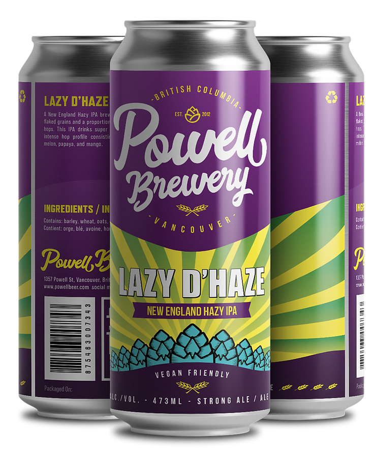Powell Street Lazy D' Haze beer Label Full Size