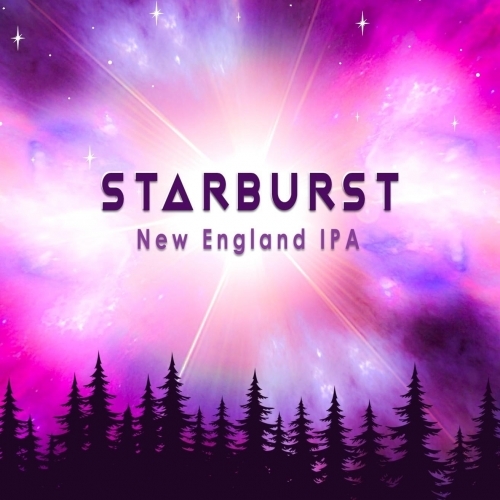 Evening Sky Starburst beer Label Full Size