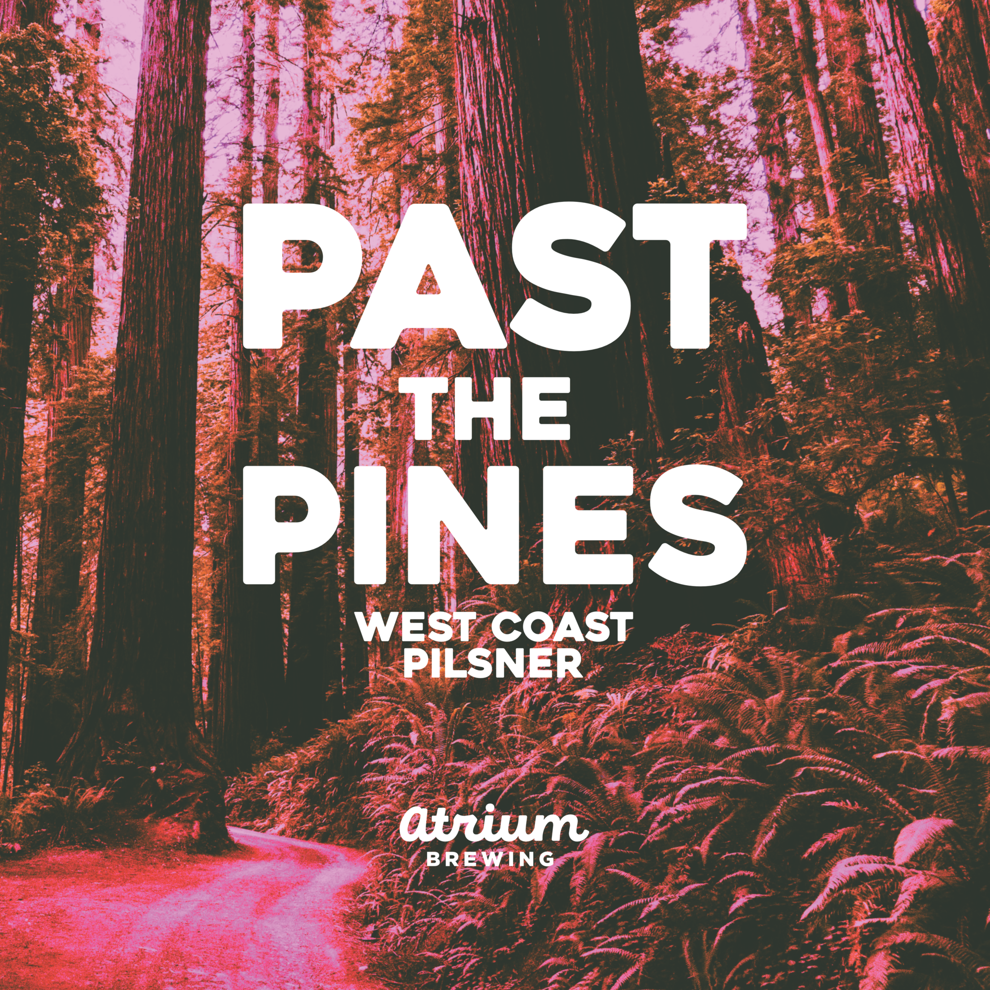 Atrium Past The Pines beer Label Full Size