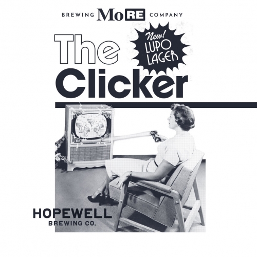 More + Hopewell The Clicker beer Label Full Size