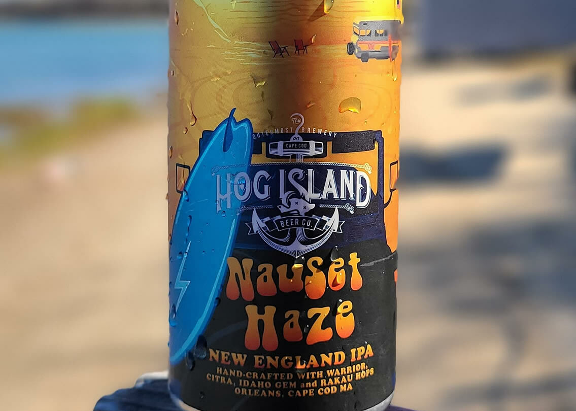 Hog Island Nauset Haze beer Label Full Size