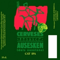 Cerveses Ausesken CAT IPA beer Label Full Size