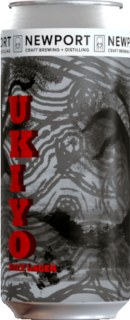 Newport Storm Ukiyo Rice Lager beer Label Full Size