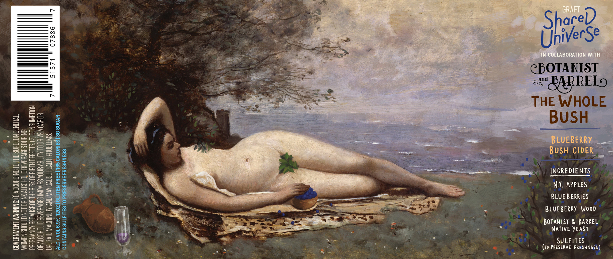 Graft + Botanist and Barrel The Whole Bush | Shared Universe beer Label Full Size