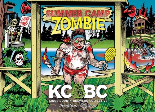 KCBC Summer Camp Zombie 4 Pack beer Label Full Size