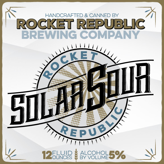 Rocket Republic Solar Sour beer Label Full Size