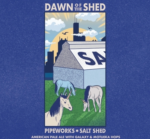 Pipeworks Dawn of the Shed beer Label Full Size