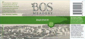 Bos Meadery Equinox Clove Honey & Lavender beer Label Full Size