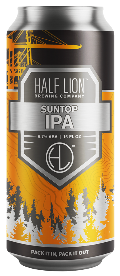 Half Lion Sun Top IPA beer Label Full Size
