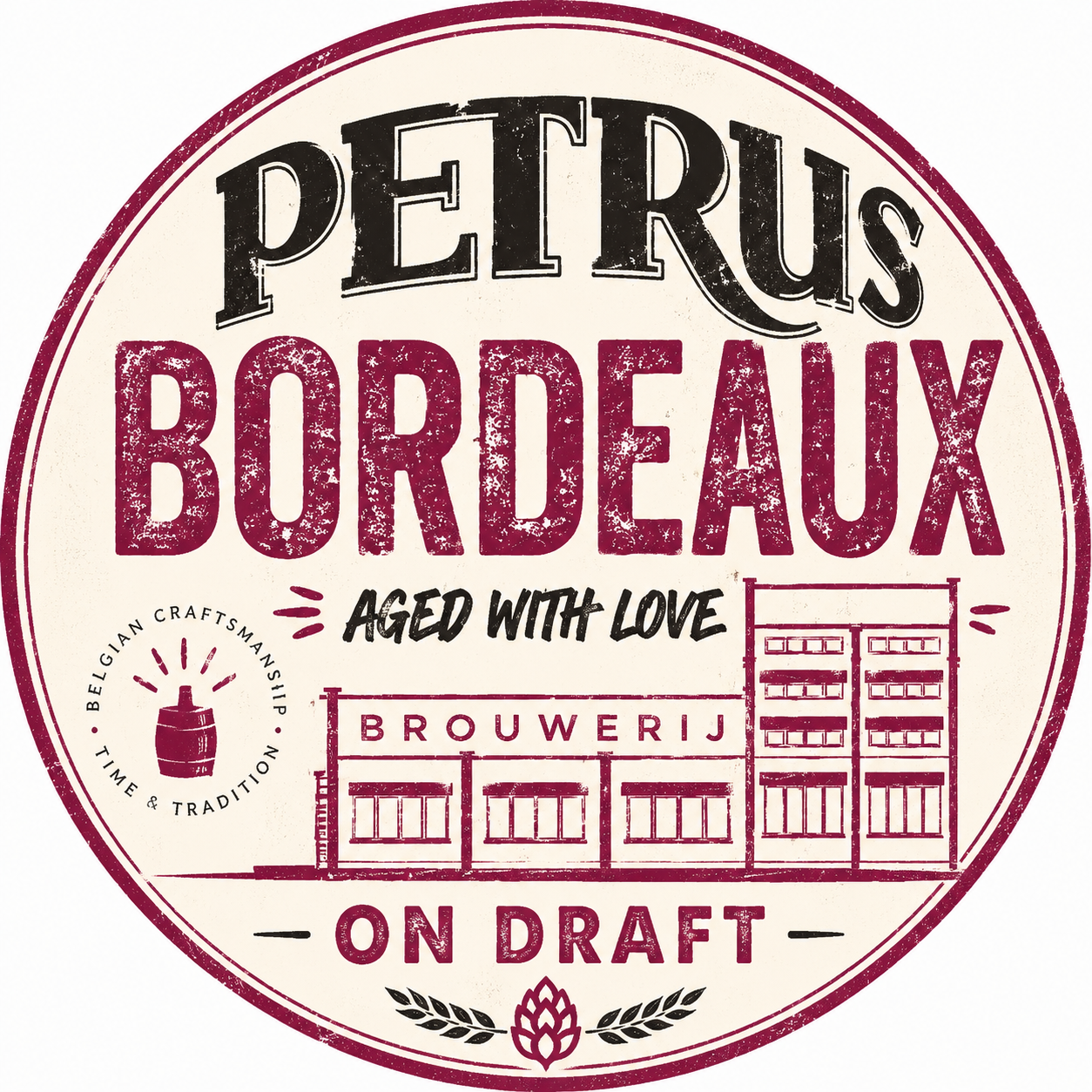 Petrus Bordeaux beer Label Full Size