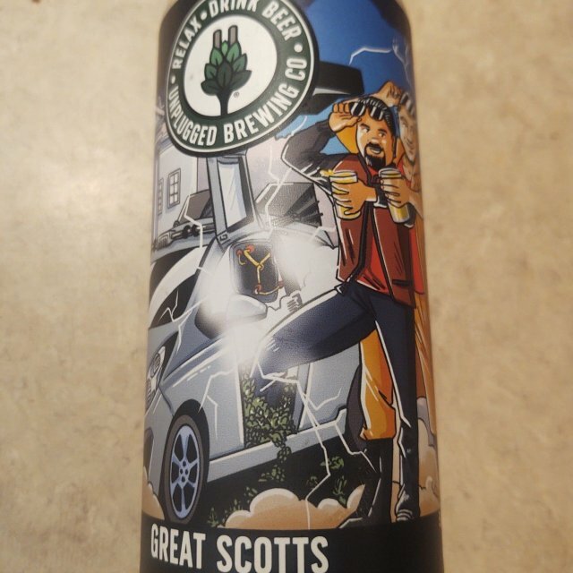 Unplugged Great Scotts 'Doc' Brown Ale beer Label Full Size