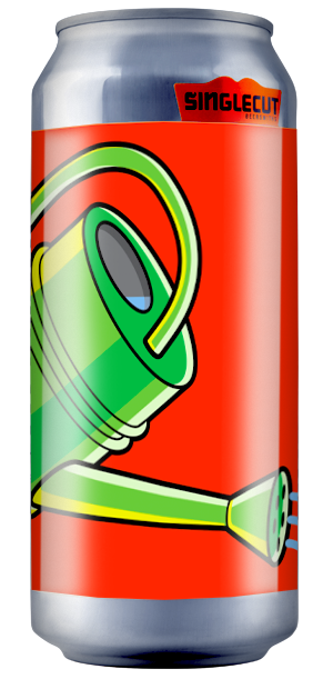 SingleCut Pineapple Green Plastic Watering Can beer Label Full Size