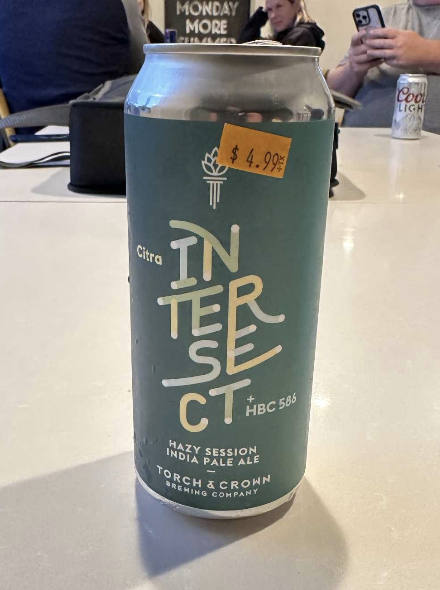 Torch & Crown Intersect Hbc586 + Citra beer Label Full Size