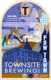 Townsite Powtown Porter beer Label Full Size