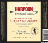 Harpoon Kettle Cup 2014 Citra Victorious Session 50 beer