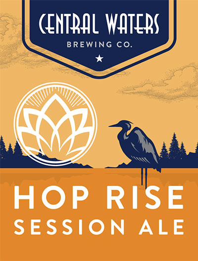 Central Waters Hop Rise Nitro beer Label Full Size