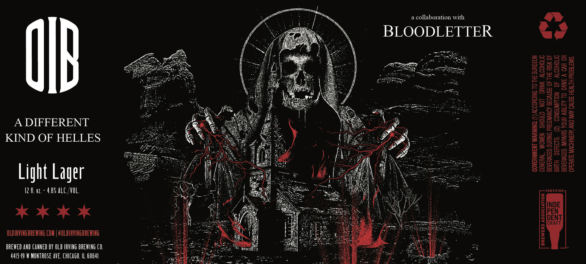 Old Irving A Different Kind Of Helles beer Label Full Size