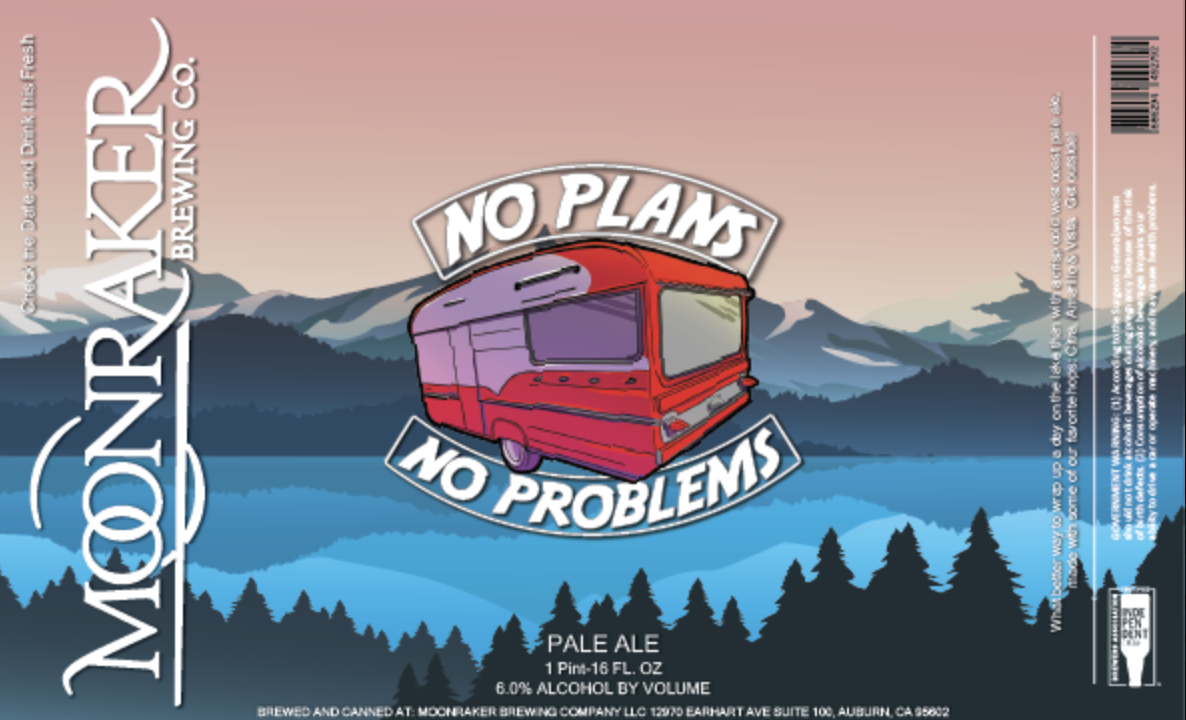 Moonraker No Plans No Problems Caravan beer Label Full Size