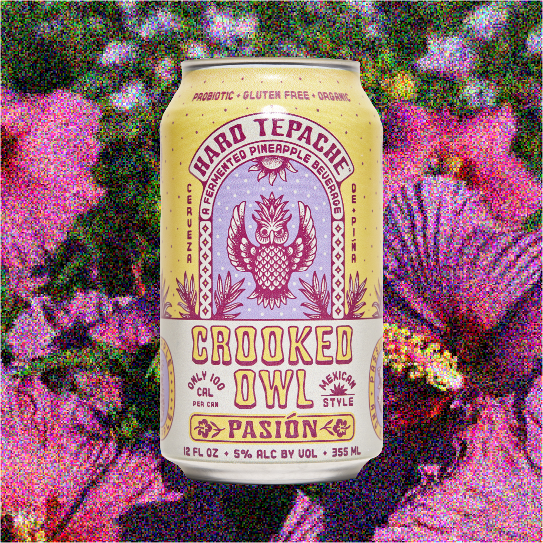 Crooked Owl Pasión beer Label Full Size