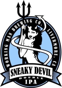 Working Man Sneaky Devil beer Label Full Size