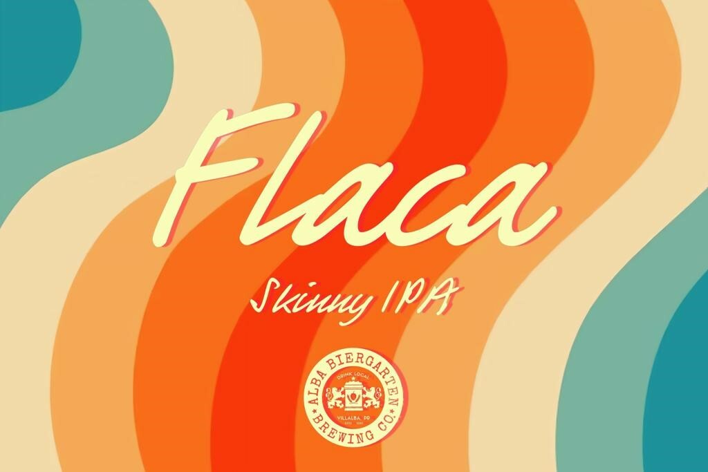 Alba Biergarten Brewing Co. Flaca beer Label Full Size