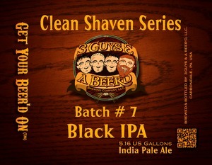 3 Guys & A Beer'd Black IPA beer Label Full Size