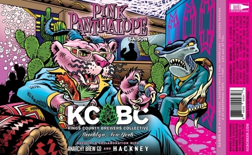 KCBC Pink Panthalope 4 Pack beer Label Full Size