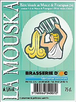 Brasserie d'Oc Mouska beer Label Full Size