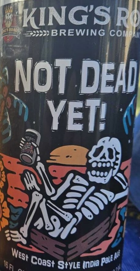 Kings Road Not Dead Yet beer Label Full Size
