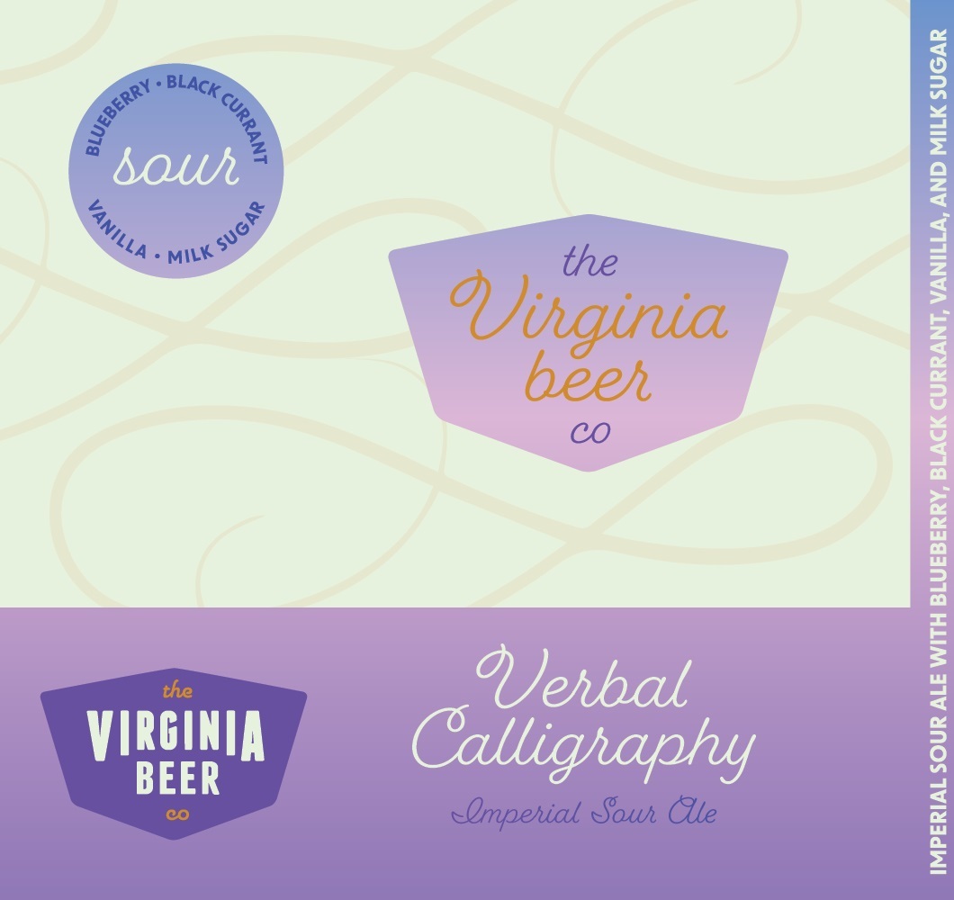 Virginia Beer Co. Verbal Calligraphy beer Label Full Size