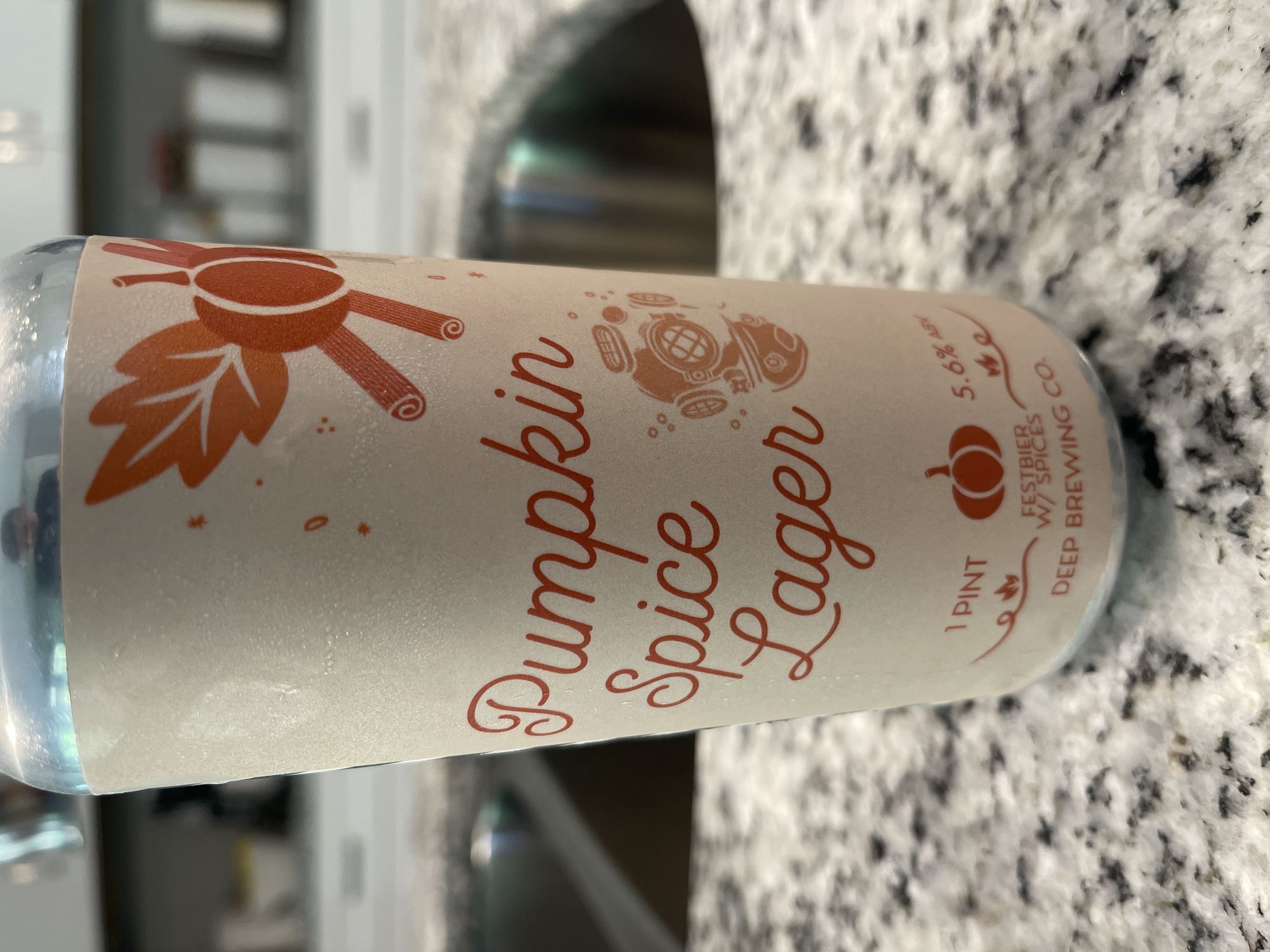 Deep Pumpkin Spice Lager beer Label Full Size