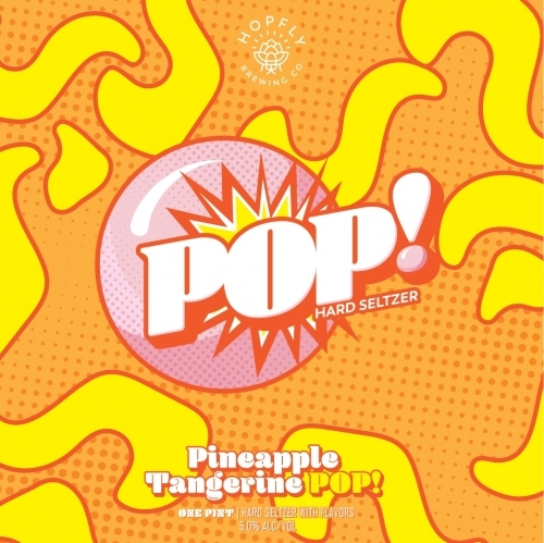 Hopfly Pineapple Tangerine beer Label Full Size