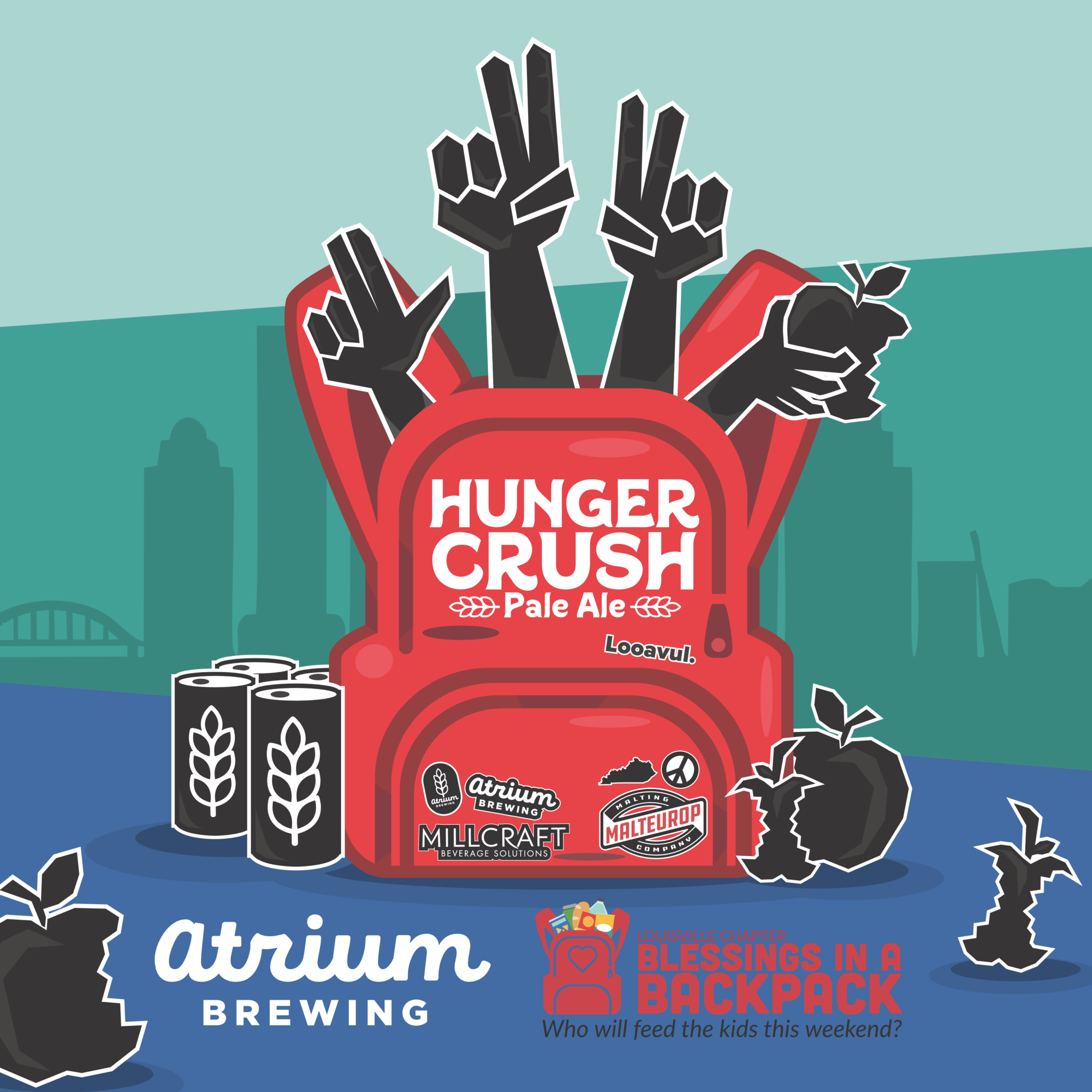 Atrium Hunger Crush beer Label Full Size