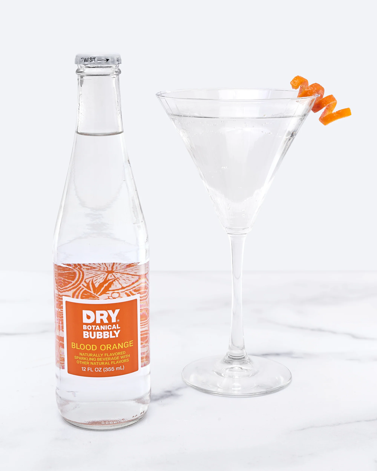 Dry Blood Orange Botanical Soda beer Label Full Size
