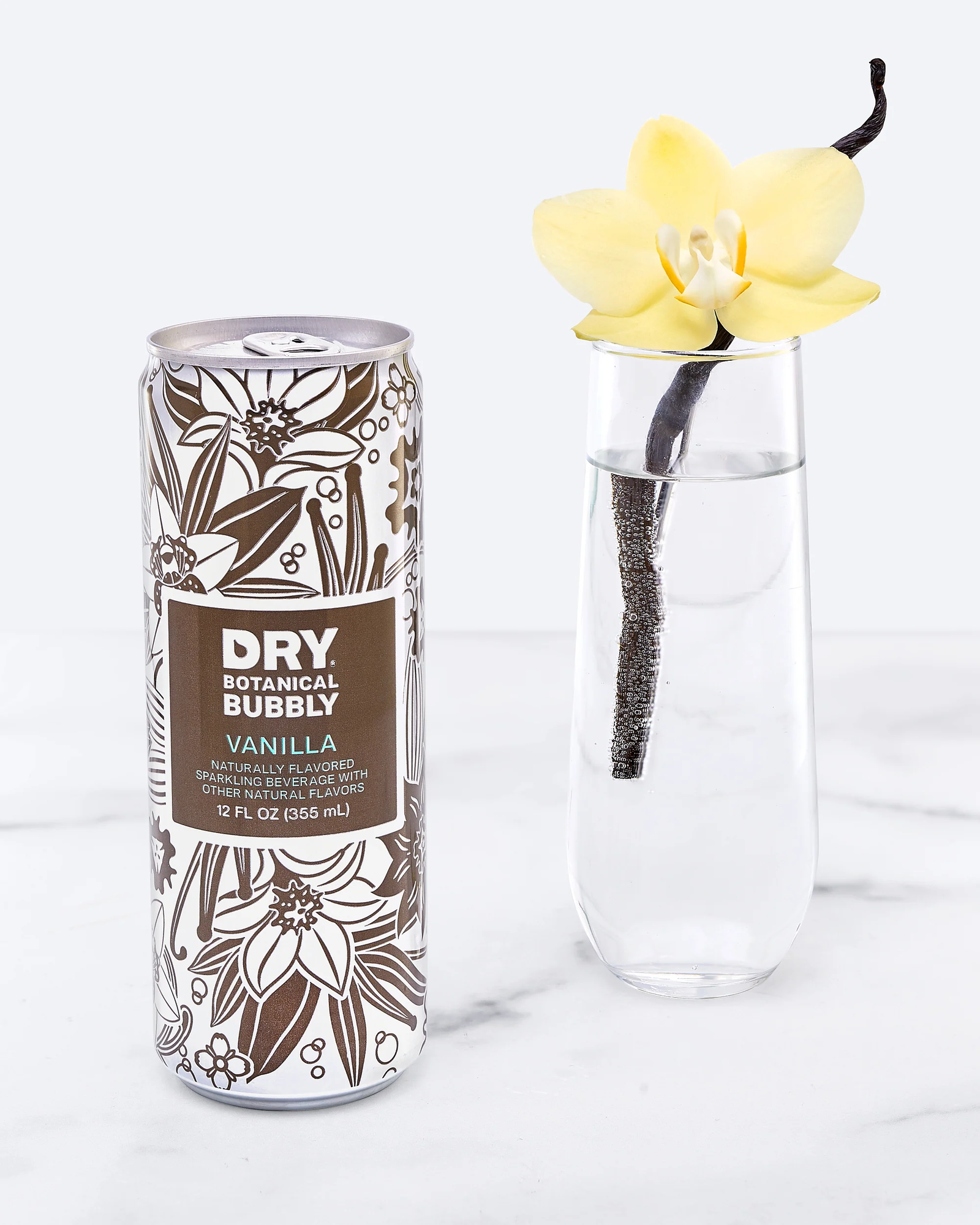 Dry Vanilla Bean Botanical Soda beer Label Full Size