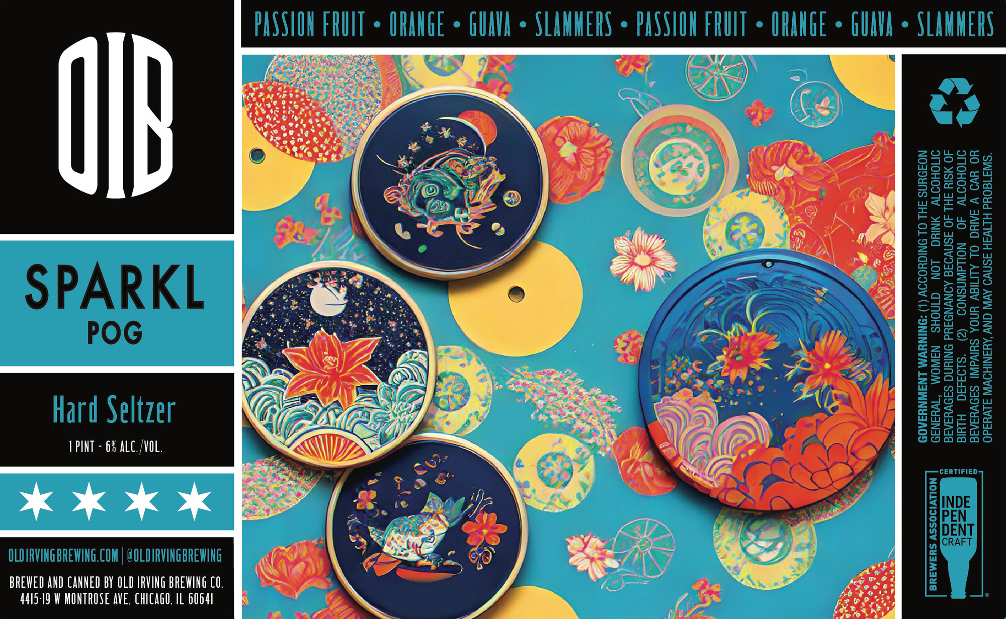 Old Irving Sparkl POG beer Label Full Size