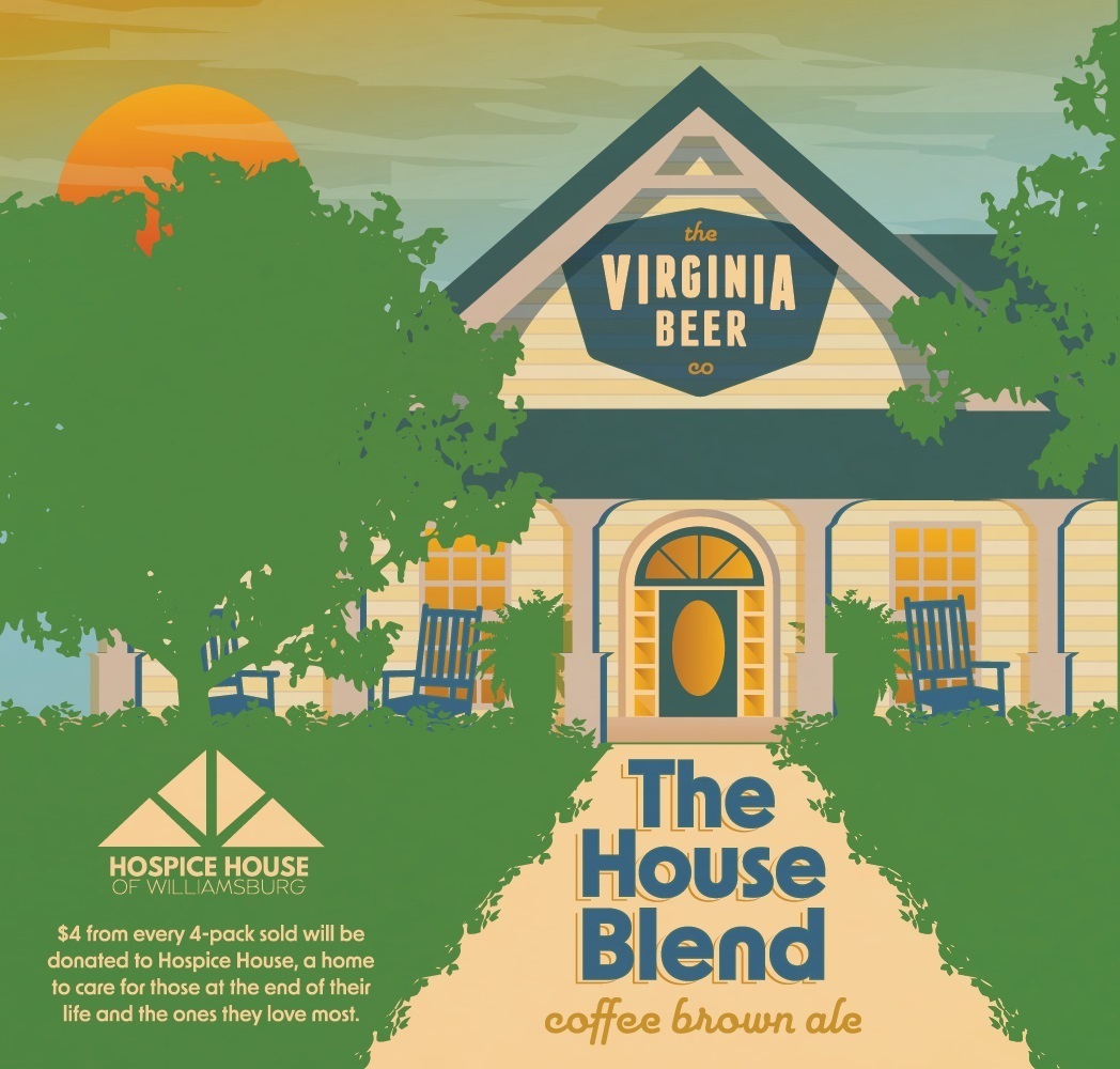 Virginia Beer Co. + Hopsice House of Williamsburg The House Blend beer Label Full Size