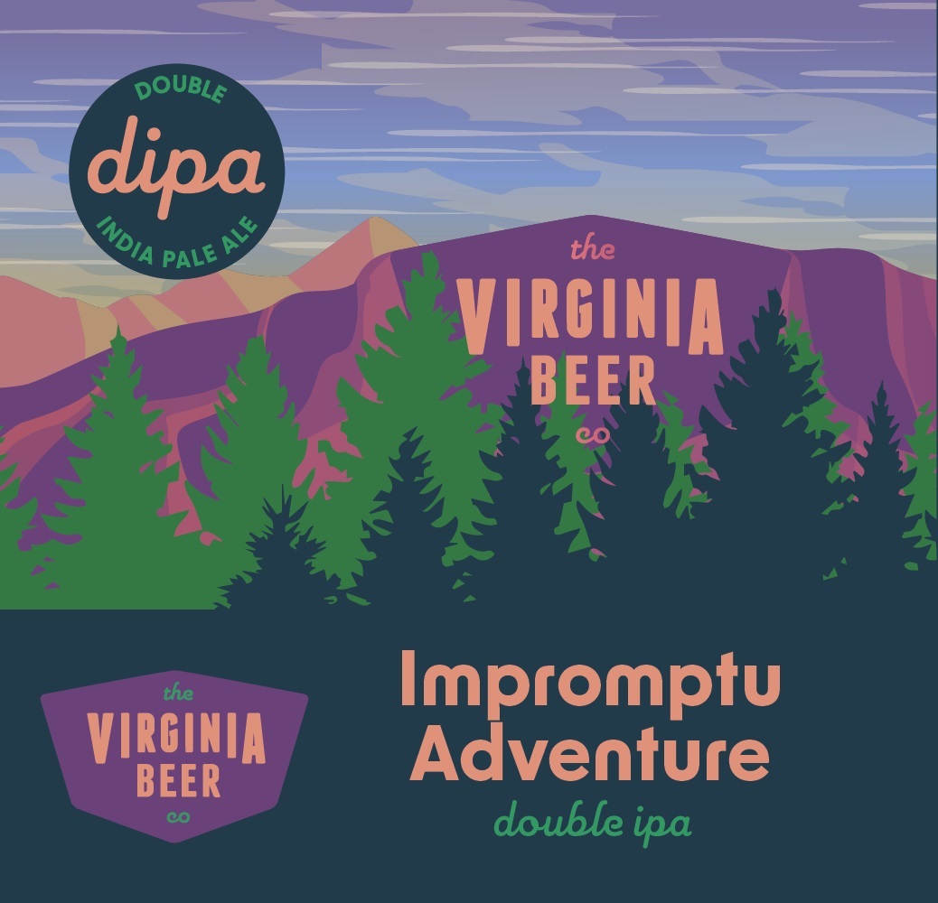 Virginia Beer Co. Impromptu Adventure beer Label Full Size