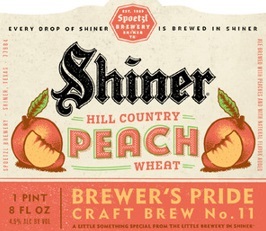 Shiner Bock Peach beer Label Full Size