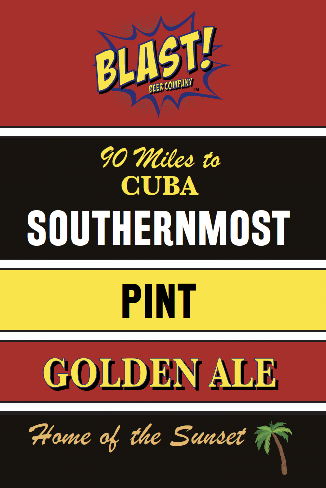 Blast 9 - Southernmost Pint Golden Ale beer Label Full Size