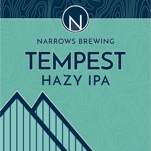 Narrows Tempest Hazy IPA beer Label Full Size