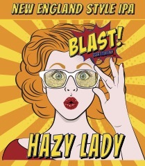 Blast Hazy Lady NEIPA beer Label Full Size